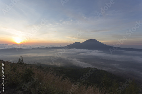 Sunrise above clouds