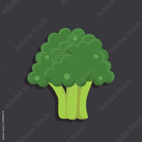 Artistic hand drawn broccoli illustration