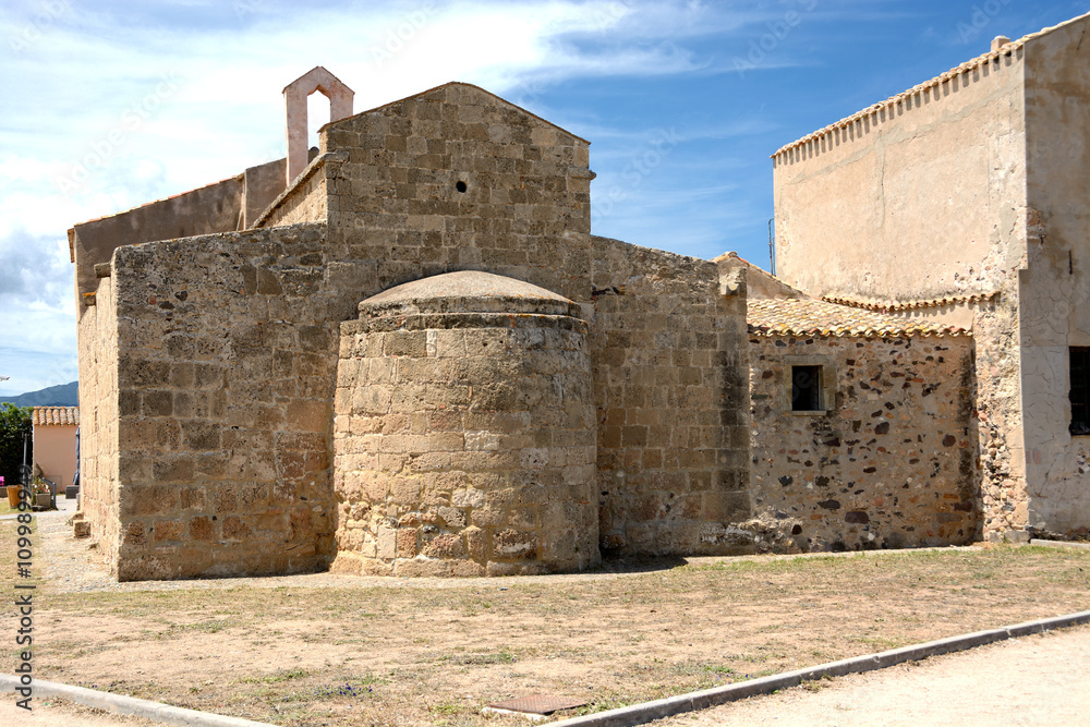 Sardinia Religious Landmarks/ Apse of Saint Efisio's little church in Nora