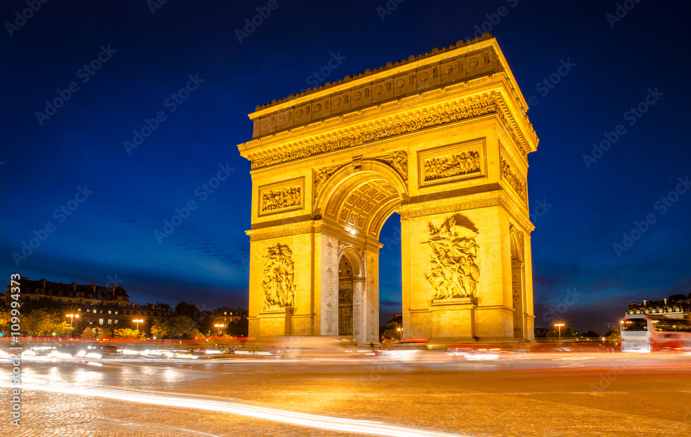 Arc de Triomph, Triumphbogen in Paris Arc de Triomph, Triumphbogen in Paris