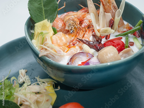 Dishes of Thailand and China international cuisine studio shot