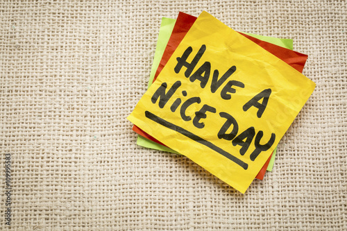 Have a nice day sticky note