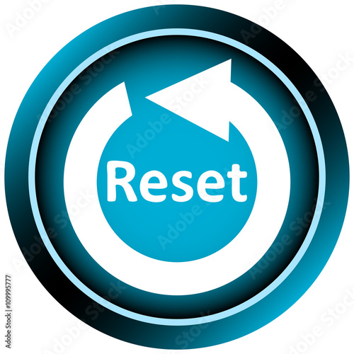 Icon blue white reset