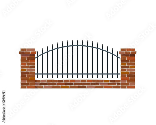 Classic Brick Fence