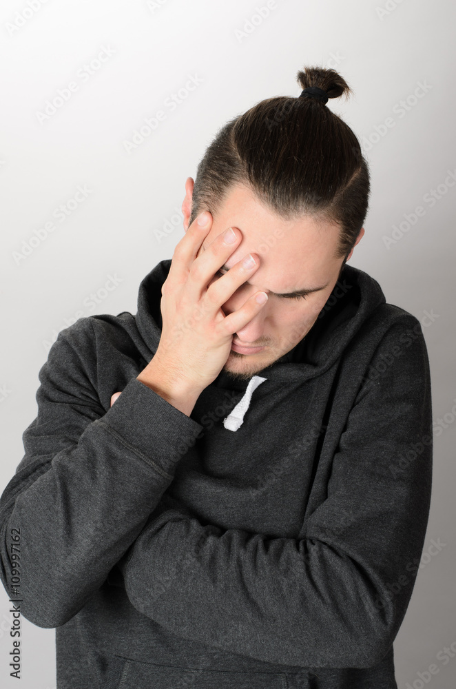 What to do? Fear businessman, facepalm concept crisis What to do? Fear businessman, facepalm concept crisis