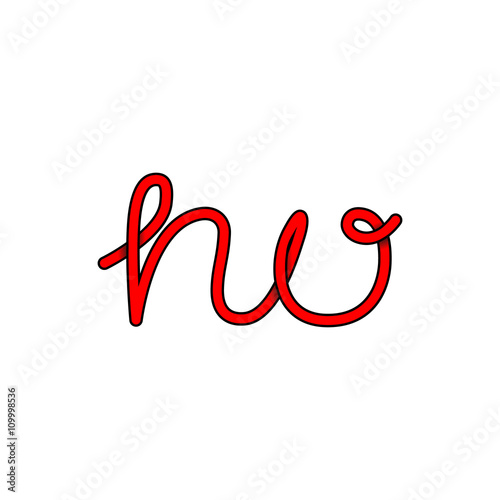 No word hand-lettering calligraphy. vector Lettering.