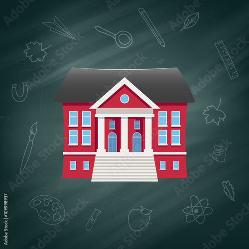 Vector Illustration of a School Building