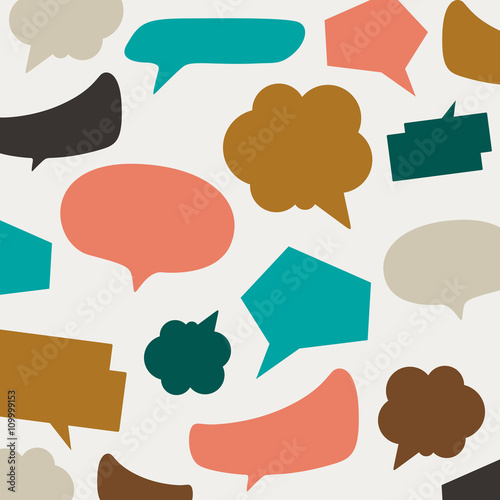 Vector Illustration of an Abstract Background with Speech Bubbles