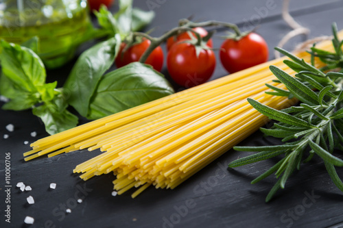 Fresh ingredients for making pasta