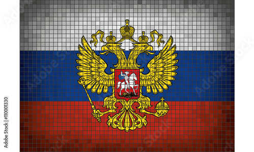 Mosaic flag of Russian President