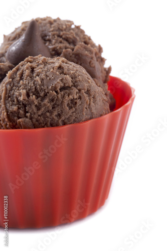 cropped image of a chocolate ice cream