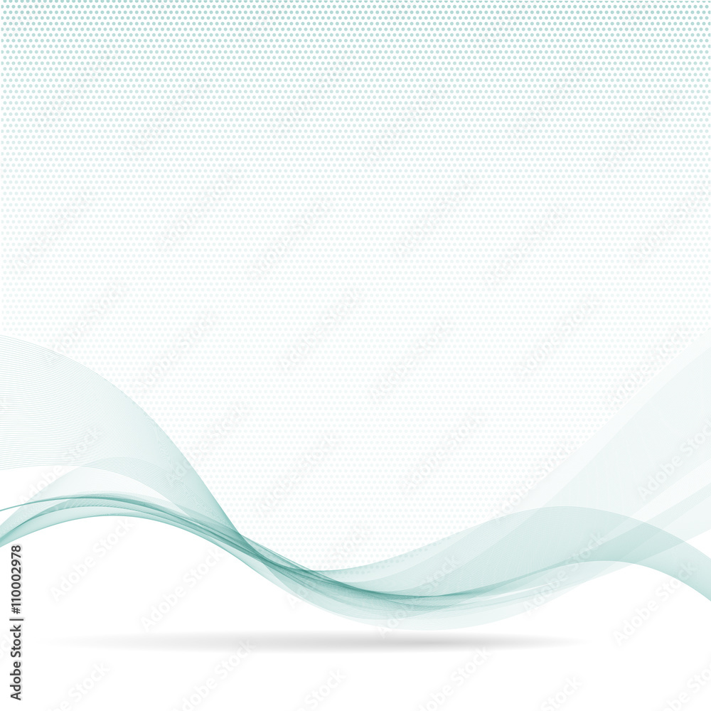 Abstract vector background from green wavy lines and dots. Best Abstract vector background from green wavy lines and dots. Best