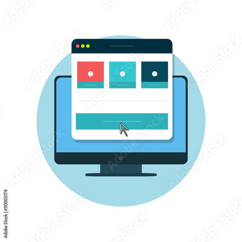 Responsive Design Icon Flat Isolated
