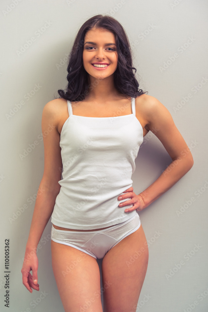 Fototapeta premium Young woman in underwear