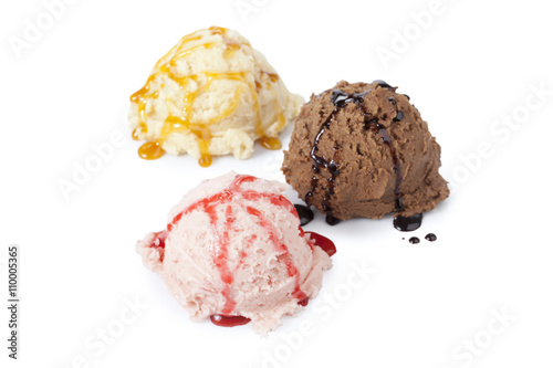 creamy ice cream scoops