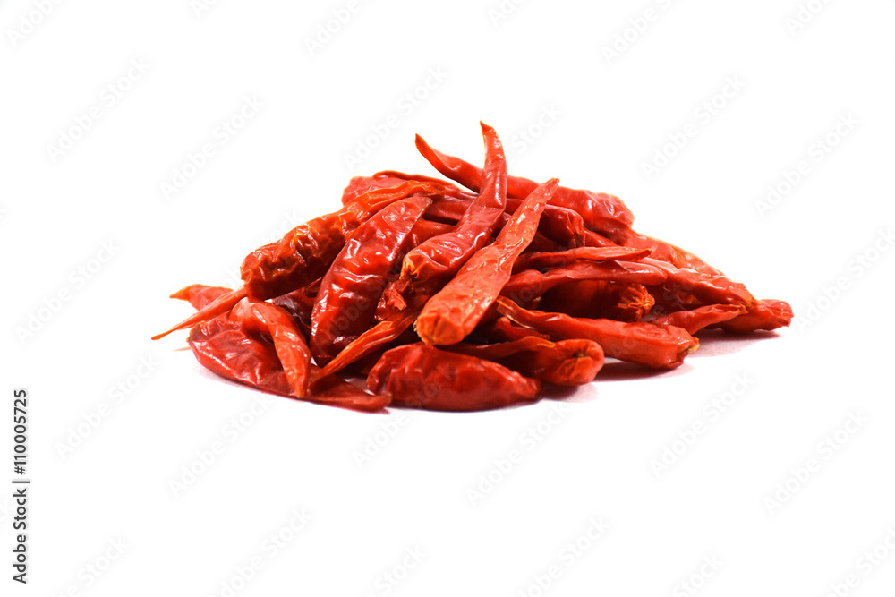 Dry chili pepper isolated on a white background Dry chili pepper isolated on a white background