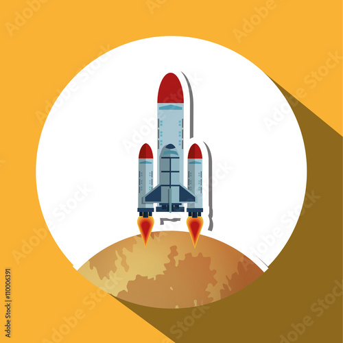 Fototapeta Naklejka Na Ścianę i Meble -  rocket design. science concept. cosmos icon, vector illustration