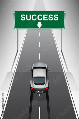 Design template: Sport car/ your company car is going to successful destination