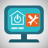 Smart home design. Technology icon. system concept