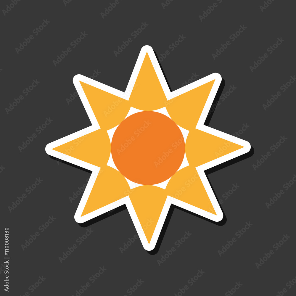 Sun design. abstract icon. summer concept
