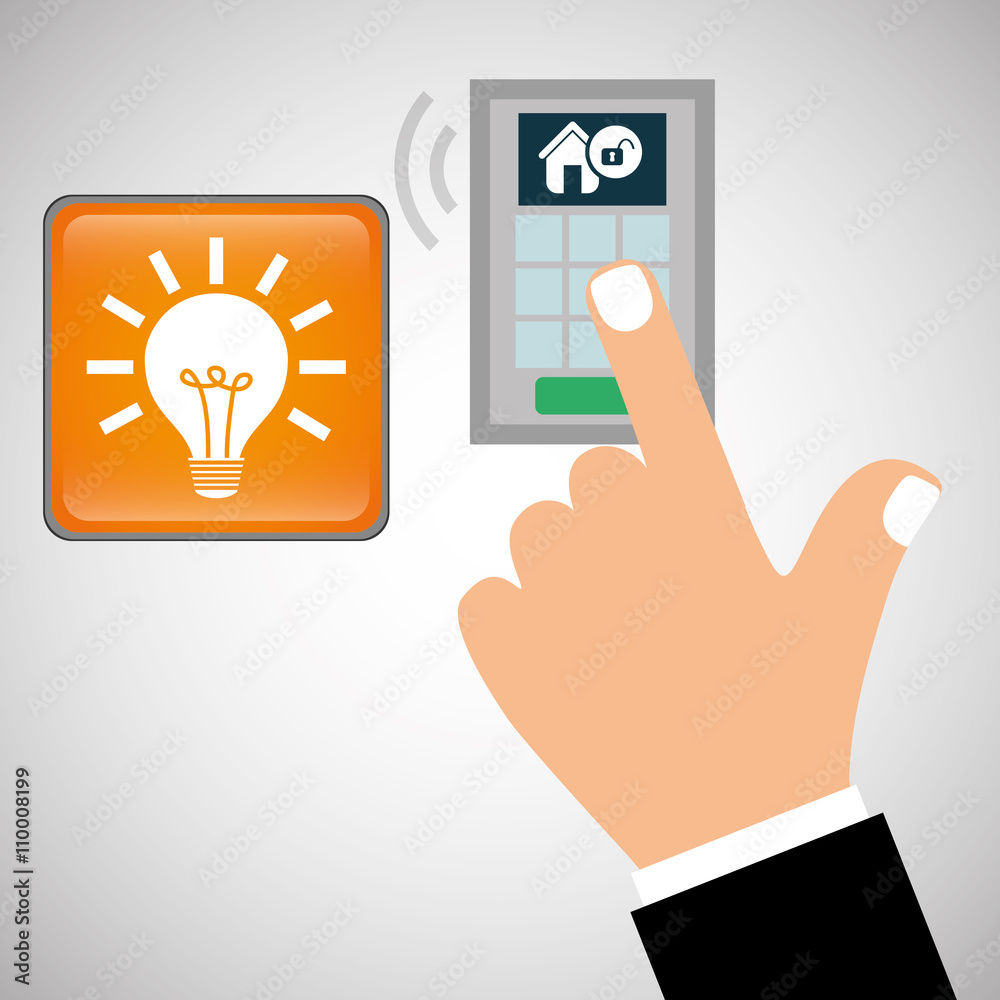 Smart home design. Technology icon. system concept Smart home design. Technology icon. system concept