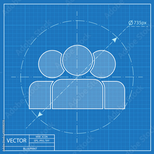 blueprint icon of team