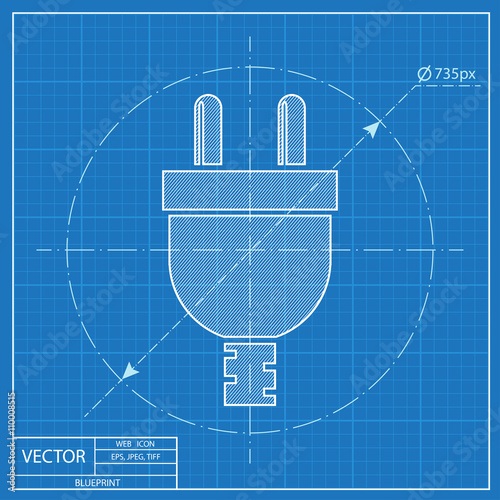 blueprint icon of plug