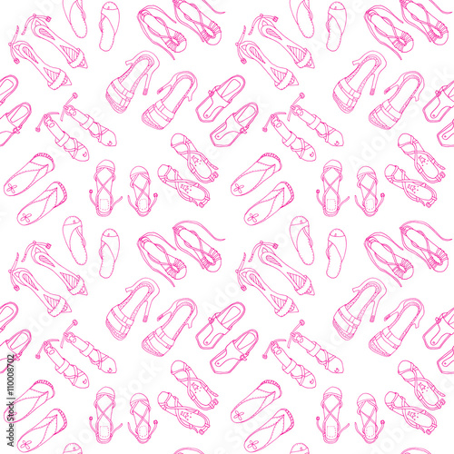 Shoes seamless pattern