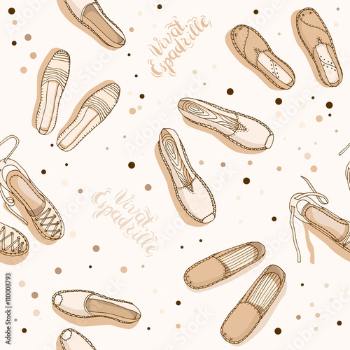 Espadrilles seamless pattern