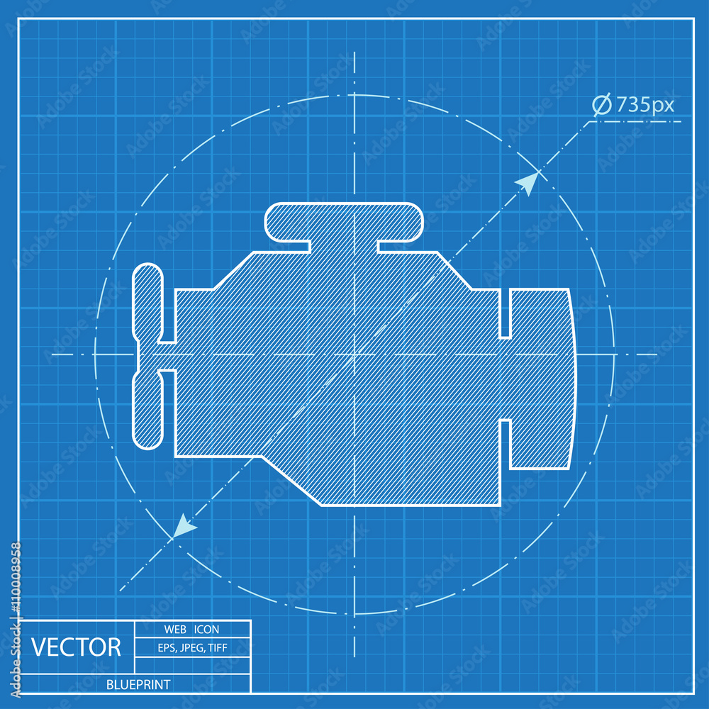 blueprint icon of engine blueprint icon of engine
