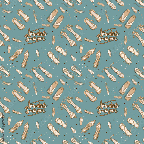 Hipster shoes seamless pattern