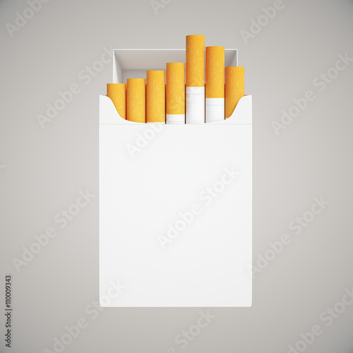 Cigarette pack on light