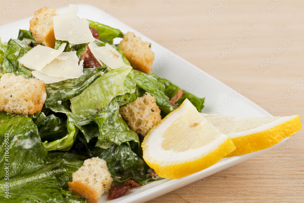 plate of caesar salad