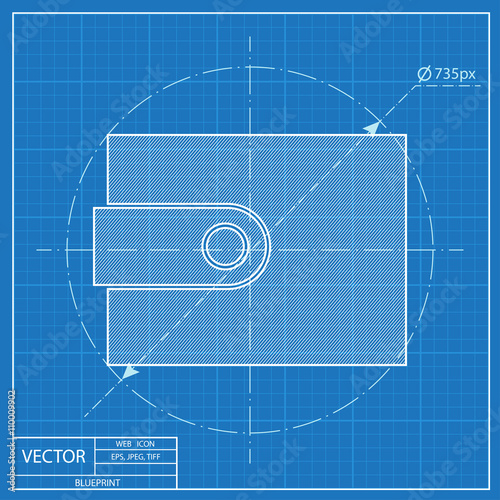 blueprint icon of wallet