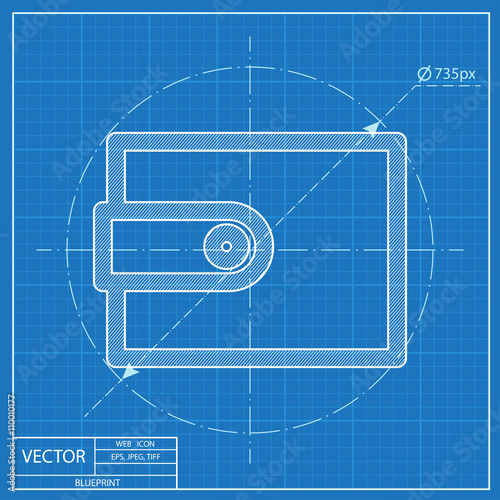 blueprint icon of wallet