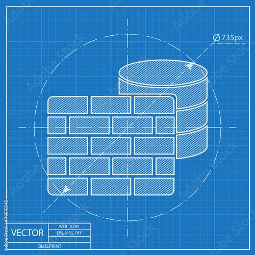 blueprint icon of firewall