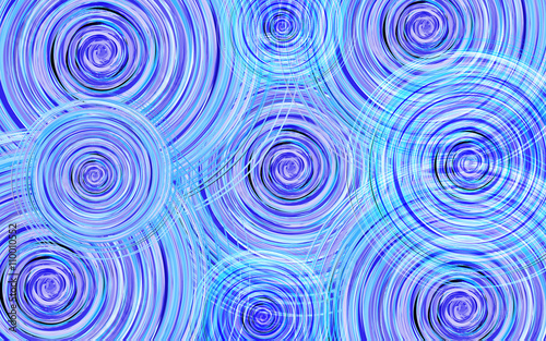 Abstract stylish background with vortex circles of blue and violet shades