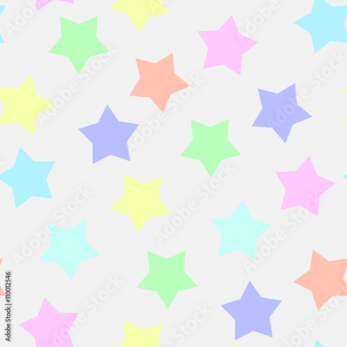 Star pattern seamless pastel colorful white background