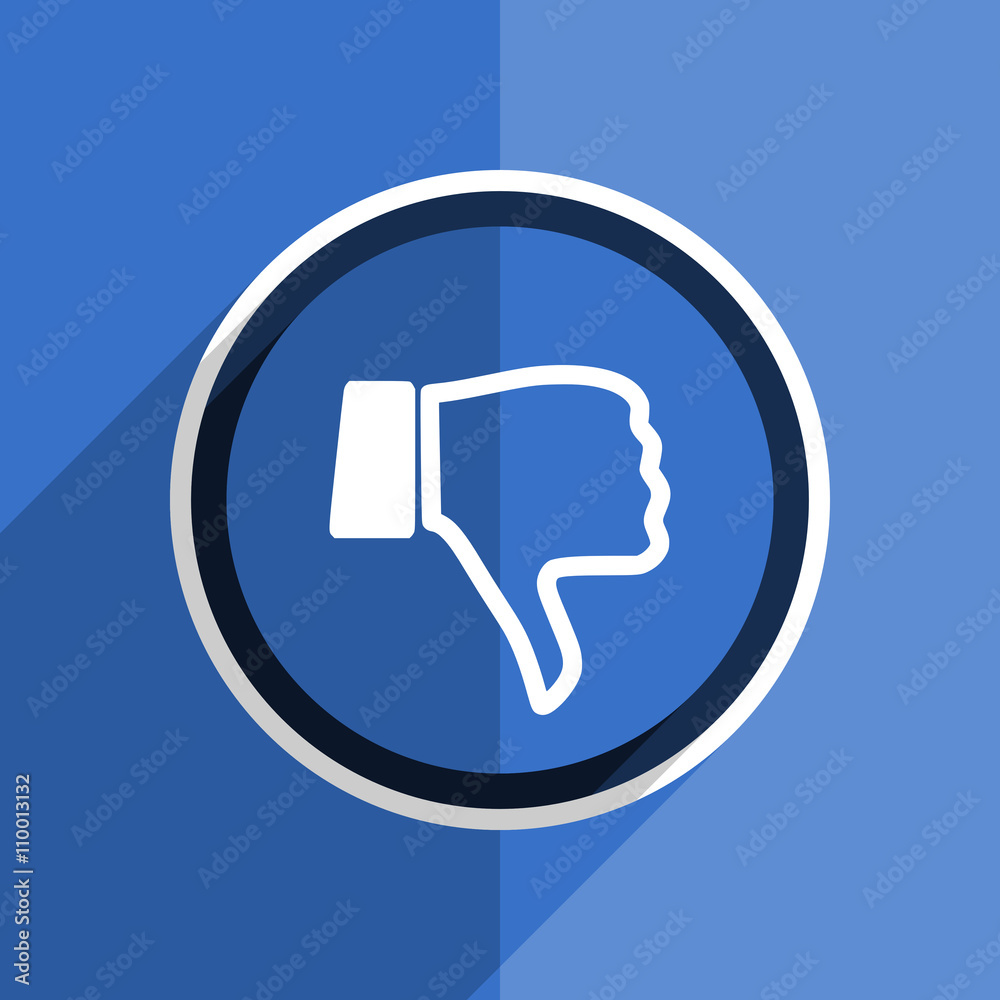 blue flat design dislike modern web icon blue flat design dislike modern web icon