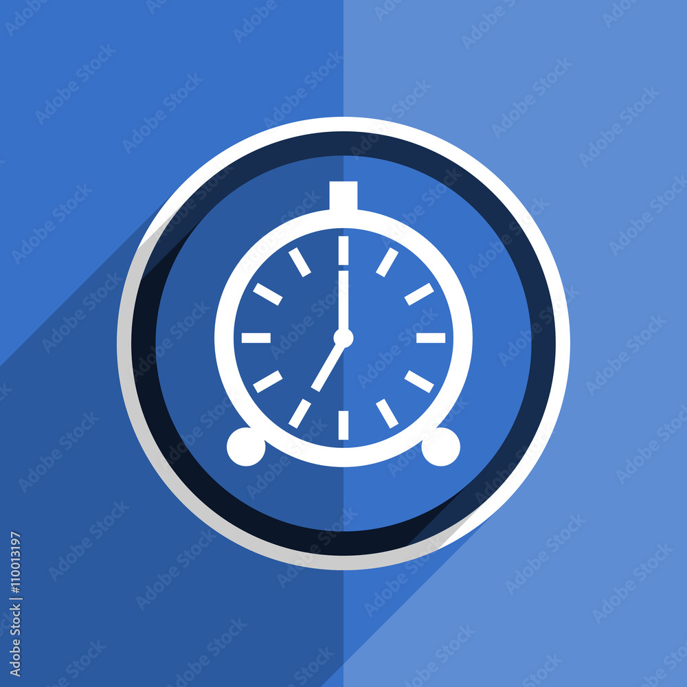 blue flat design alarm modern web icon blue flat design alarm modern web icon