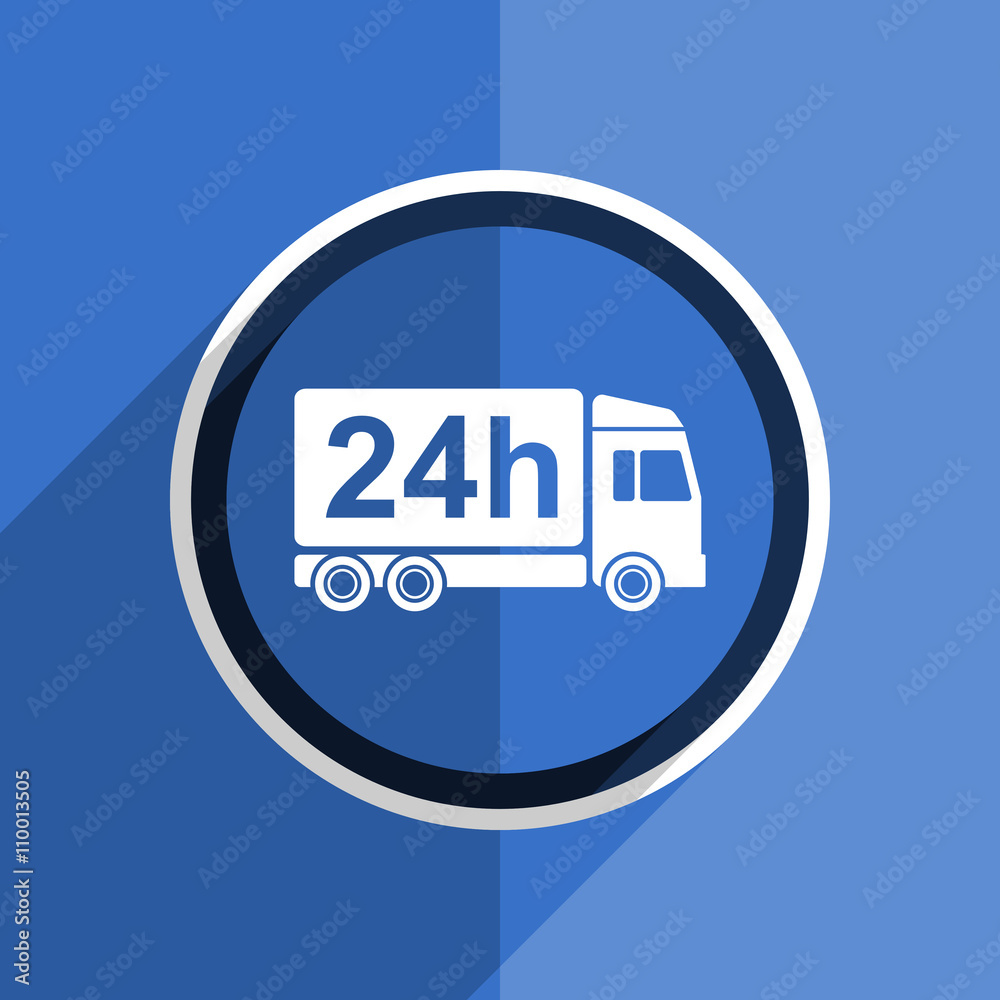 blue flat design delivery modern web icon blue flat design delivery modern web icon