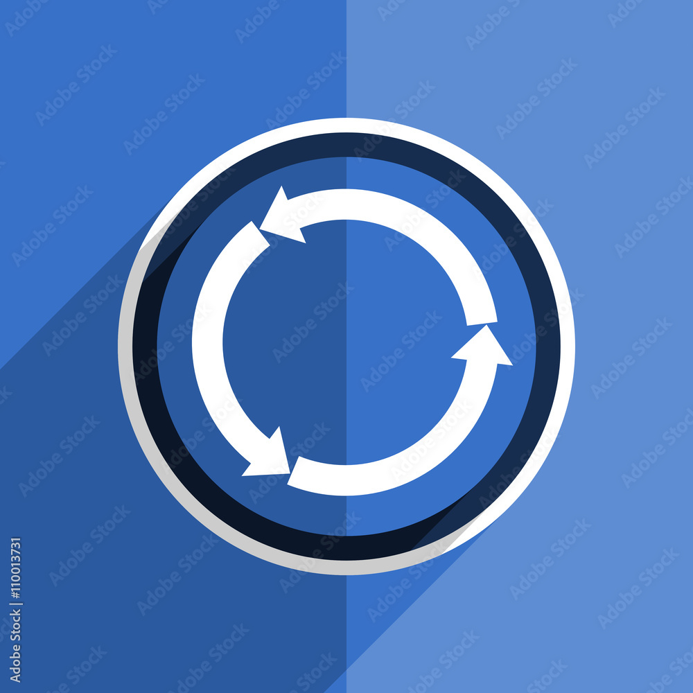 blue flat design refresh modern web icon blue flat design refresh modern web icon