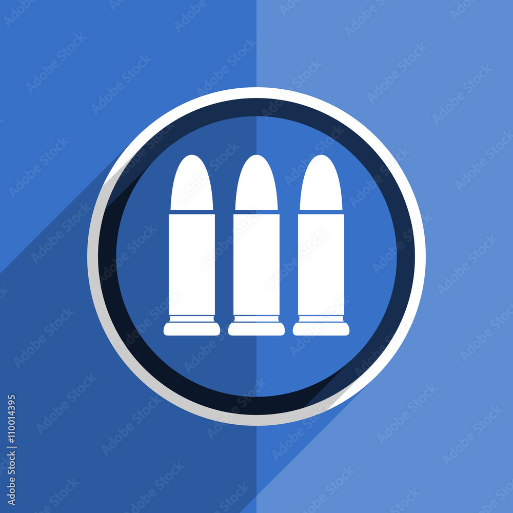 blue flat design ammunition modern web icon blue flat design ammunition modern web icon