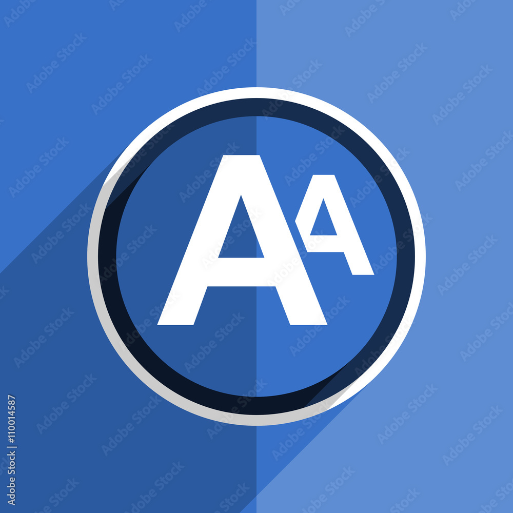 blue flat design alphabet modern web icon blue flat design alphabet modern web icon