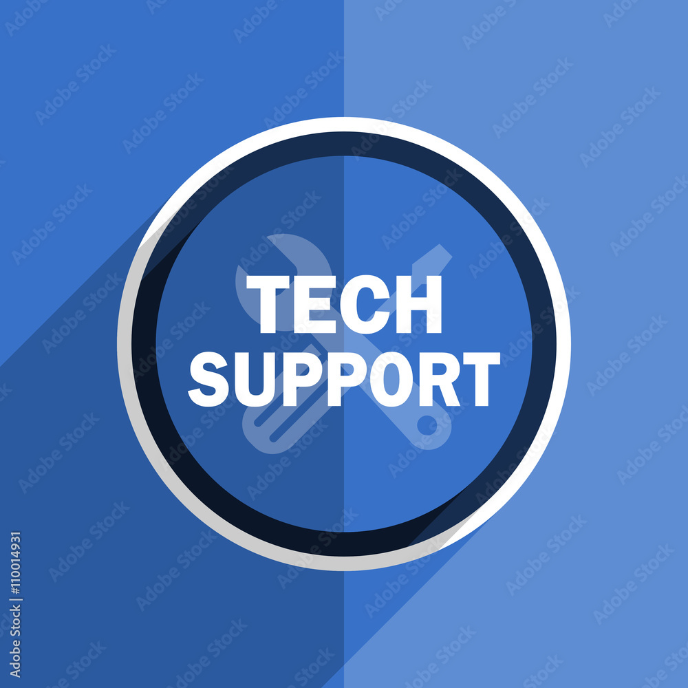 blue flat design technical support modern web icon blue flat design technical support modern web icon