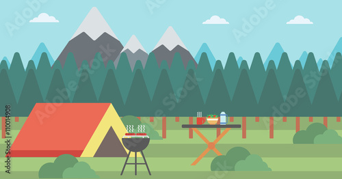 Background of camping site.