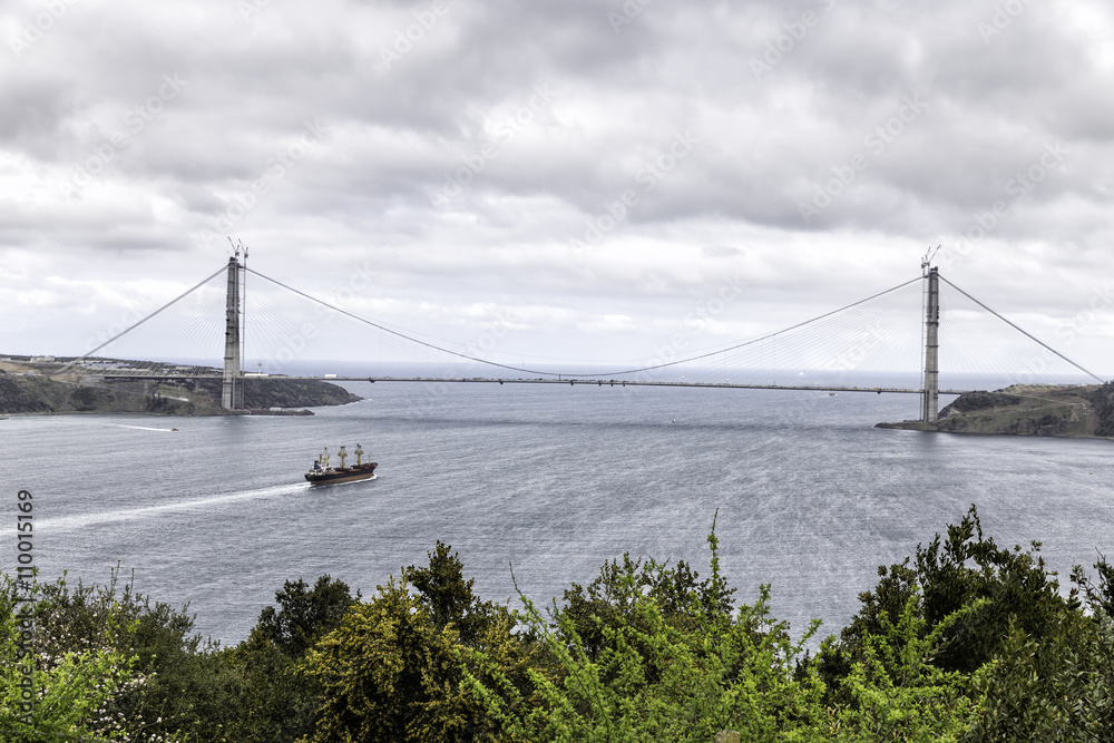 The Yavuz Sultan Selim Bridge,initially named the Third Bosphorus Bridge in Istanbul, Turkey. The Yavuz Sultan Selim Bridge,initially named the Third Bosphorus Bridge in Istanbul, Turkey.