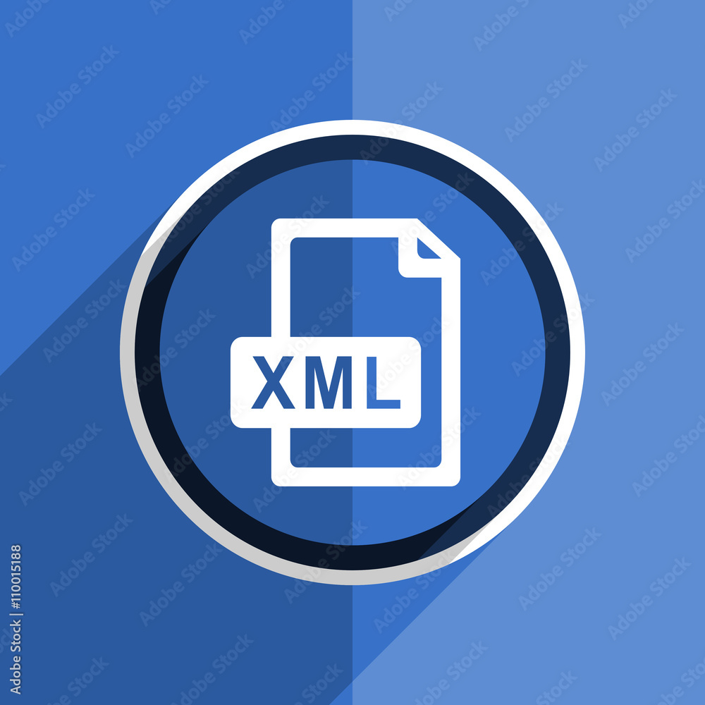 blue flat design xml file modern web icon blue flat design xml file modern web icon
