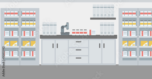 Background of laboratory interior.