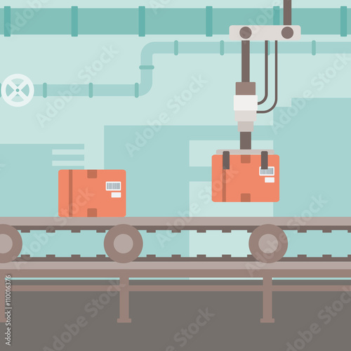 Background of conveyor belt.